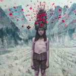 Tina Dobrajc, That Winter at Home She had become an Invisible Girl, 2019, acrylic and mixed media on canvas, 270 x 180 cm